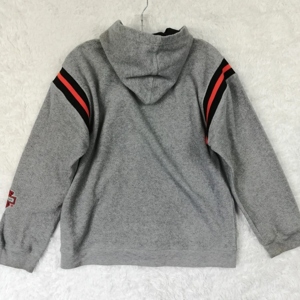 Harley Davidson Youth Sweatshirt Fleece Pullover Gray Orange Embroidered L 16-18